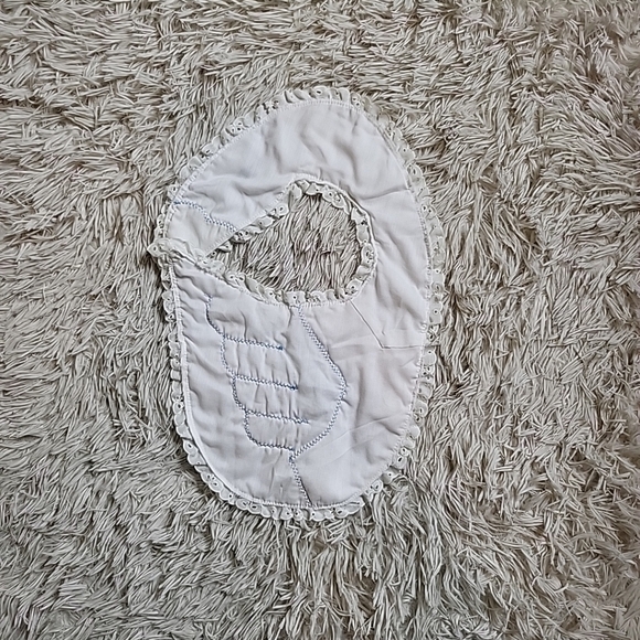 *SOLD* Handmade Vintage Mother Goose Swan w/ Care Bears Baby Bib - Picture 7 of 8